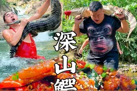 花了几百大洋买的人工养殖鳄鱼，看着害怕，吃着味道真香#我的乡村生活 #农村美食记录生活 #大山里的味道 #新农人计划2025 #乡村味道