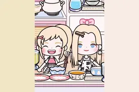 #米加日常 #米加小镇#米加小镇世界#233乐园 给小泱发型染个色