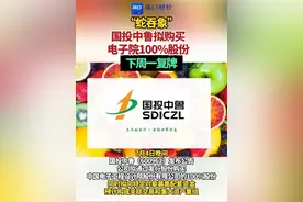 “蛇吞象”！国投中鲁拟购买电子院100%股份，下周一复牌！#重大利好！国投中鲁拟购买电子院100%股份#国投集团#电子院 （编辑：于）