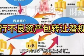 #不良资产处置 #财经 银行不良资产包转让潜规则视频封面