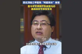 深耕医疗领域近40年、享受国务院特殊津贴！西北顶级三甲医院“明星院长”王琛被查，是今年甘肃医疗系统落马的最高级别专家型官员