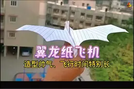 快看！这是我见过飞行距离最远的纸飞机了，真是太厉害了#纸飞机 #折纸 #亲子手工 #手工diy视频封面