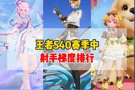 王者S40赛季中，射手梯度排行！戈娅登顶T0射手宝座！