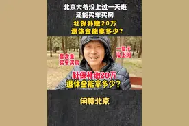 北京大爷社保补缴20万，退休金能拿多少？没上过一天班，还能买车买房！#退休金 #关爱老人传递正能量 #不上班的日子视频封面