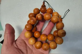 看一下崖柏手串的弹力绳。#带你玩木头 #大自然的馈赠