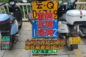 电动车的黄牌、蓝牌、绿牌分别代表什么意思？哪些需要驾驶证？