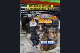 3月17日，重庆；萌娃觉得狗狗会结账，非要拉着狗狗进超市给她买零食。#狗狗 #原谅我不厚道的笑了 @抖音短视频 来源：@折耳根的天哥视频封面