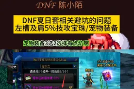 夏日套宠物装备这个3选2是哪个潮货能想出来的？真潮！#dnf地下城 #dnf #地下城与勇士 #dnf雾神团本