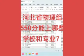 河北省物理组550分左右能上哪些大学和专业？#河北高考