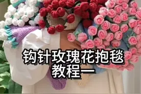 钩针详细玫瑰花毯子教程一 #钩针玫瑰花毯#玫瑰花毯子#钩针毯子教程#我的手工作品 #爱生活爱编织