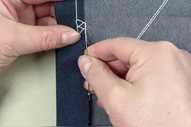 双股锁边针法慢教程来了#针线小妙招 #锁边针法#针线活 #实用分享