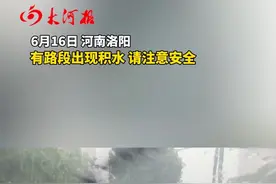 洛阳持续降雨 有路段出现积水，请注意安全#河南dou知道 #洛阳