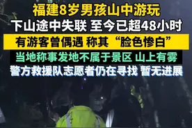 福建8岁男孩山中游玩失联仍未找到！有游客曾偶遇，称其“脸色惨白”。#愿平安视频封面
