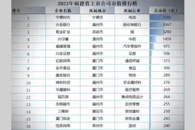 2023福建上市公司排行 福厦占据半壁江山 #福建 #公司市值 #20强视频封面