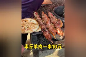 新疆10元一串的羊肉串到底能有多大#寻味 #寻味大集的人间烟火 #新疆美食 #新疆羊肉串