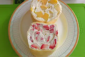 家里有平底锅就能做的毛巾卷，草莓芒果都很好吃#甜品治愈一切 #毛巾卷#自制甜品#创作灵感