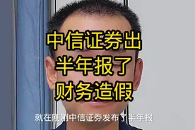 中信证券出半年报了，财务造假了没，一起来看看他的财报吧#财经