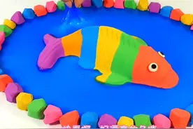 彩色的小鱼在鱼塘里面游呀游#儿童动画 #0-3岁儿童启蒙动画片