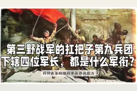第三野战军的扛把子第九兵团，下辖四位军长，都是什么军衔？视频封面