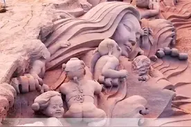 长江水位下降，居然惊险百子雕刻图，愿刷到的您财源广进，健康平安，好运连连#中国基建 #长江 #百子雕刻图 #百子图