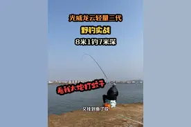 光威龙云轻量三代野钓实战，8.1竿钓7米深，不愧是大炮打蚊子 #鱼竿渔具 #野钓#2024dou来钓鱼视频封面