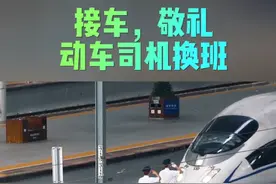 敬礼接车，高铁司机换班 #火车 #中国铁路 #中国高铁 #列车