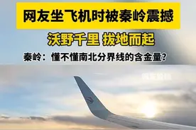 网友坐飞机时被秦岭震撼！秦岭：懂不懂南北分界线的含金量？ #秦岭 @爆炒小朋友