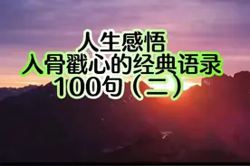 人生感悟入骨戳心的经典语录100句第二季#生活感悟 #原创作品
