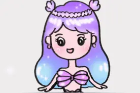 简笔画美人鱼公主 #儿童简笔画 #人鱼公主 #儿童画 #简笔画教程 #零基础学画画