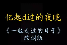 广东歌改词版《回忆起走过的夜晚》 原歌词《一起走过的日子》