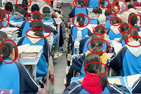 初高中女生流行扎低马尾，别问为什么，问就是心疼图片