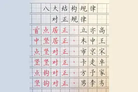 汉字书写全攻略：八大结构规律助你成为书法高手，速来学习！图片