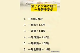 活到现在才明白，一升等于多少，替孩子收藏吧，没有比这个更全了图片