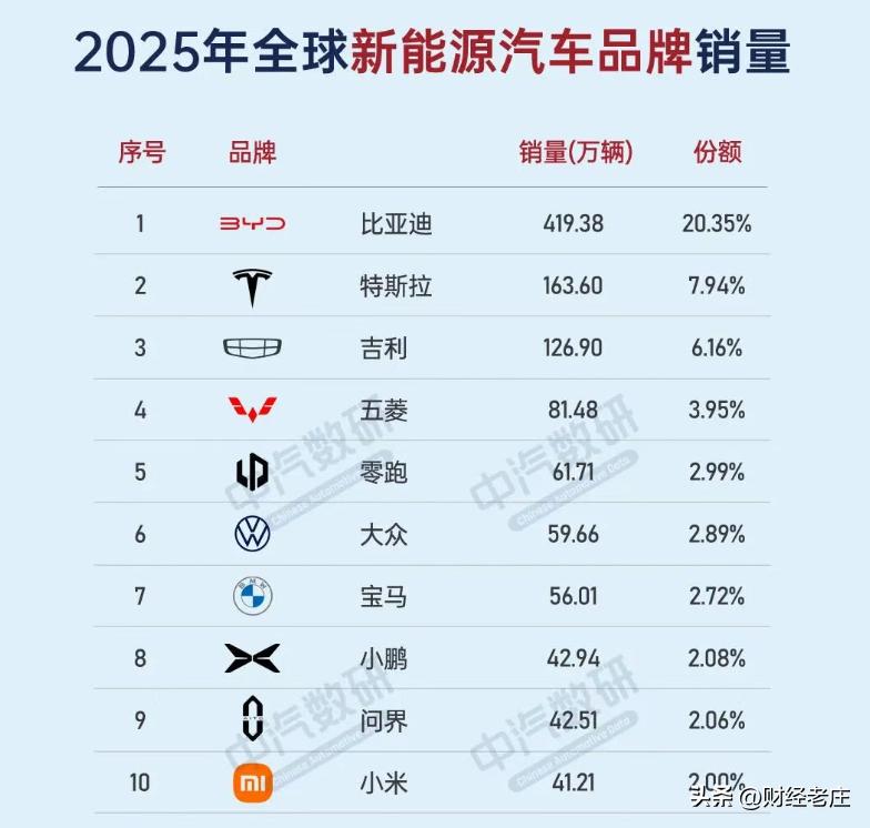 新能源汽车_2025年新能源汽车销量排名_中国新能源车企市场份额