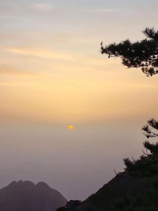 漫步黄山松掩山丛树杪，云隐仙踪徒步蹬道千阶