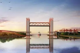 2000多吨钢铁桥面能在9分钟内升27米，华中首座开启桥年内通车图片