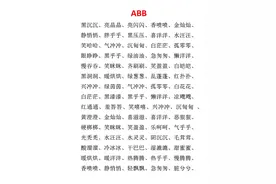 小学语文必考词汇：AAB、ABB、AABB、ABAB、ABAC（可直接打印）图片
