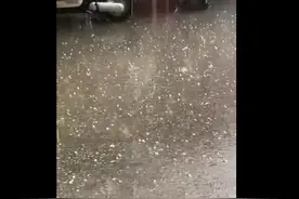 刚刚！山东这里下冰雹了！图片