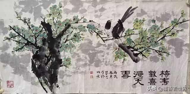 国画之旅十二：画绿梅，学古诗，乐在其中
