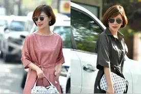 这才是60岁女人该有的打扮：头发剪短、裙子穿长，体面又精神！图片