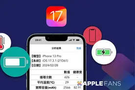 《iOS 17 捷径》快速查看iPhone 电池循环次数、平均温度、健康度图片