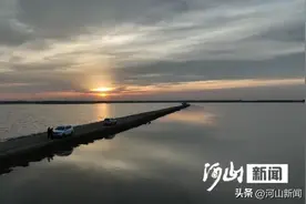 到张北“水上公路”邂逅冰封美景图片