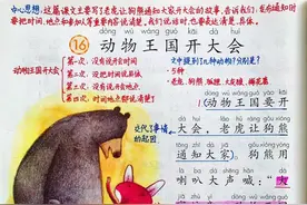 一年级语文下，第七单元课文16《动物王国开大会》课堂笔记+解析图片
