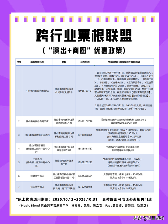 @魏晨 林宥嘉 陈立农乐迷，来狮山看演唱会，附近食宿强推！节目单→