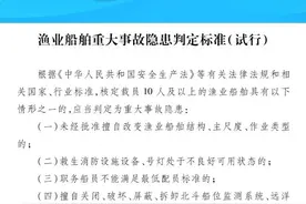 重大事故隐患判定标准（水利工程生产安全、渔业船舶）图片