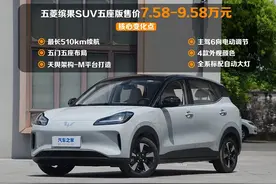 五菱缤果SUV五座版来了！7.58万起！续航超500km！图片
