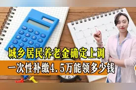 城乡居民养老金确定上调，一次性补缴4.5万元，能领多少？划算吗图片