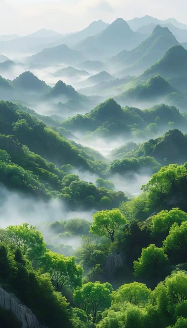 云雾缭绕，风光无限美，人间仙境！