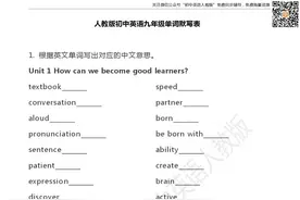 （初三）九年级全册英语单词表（下载直接打印即可）图片