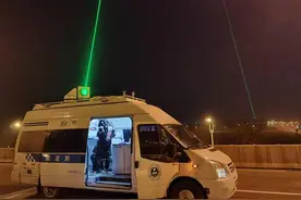 夜晚街头有几束神秘射线？原来它们在守护合肥蓝天白云……图片